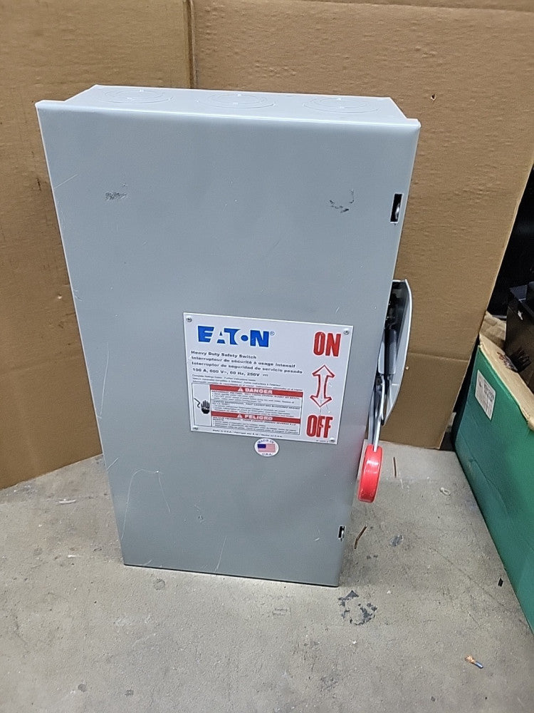 New Old Stock Eaton DH363UGK 100 Amp Heavy Duty Safety Enclosed Switch 600V