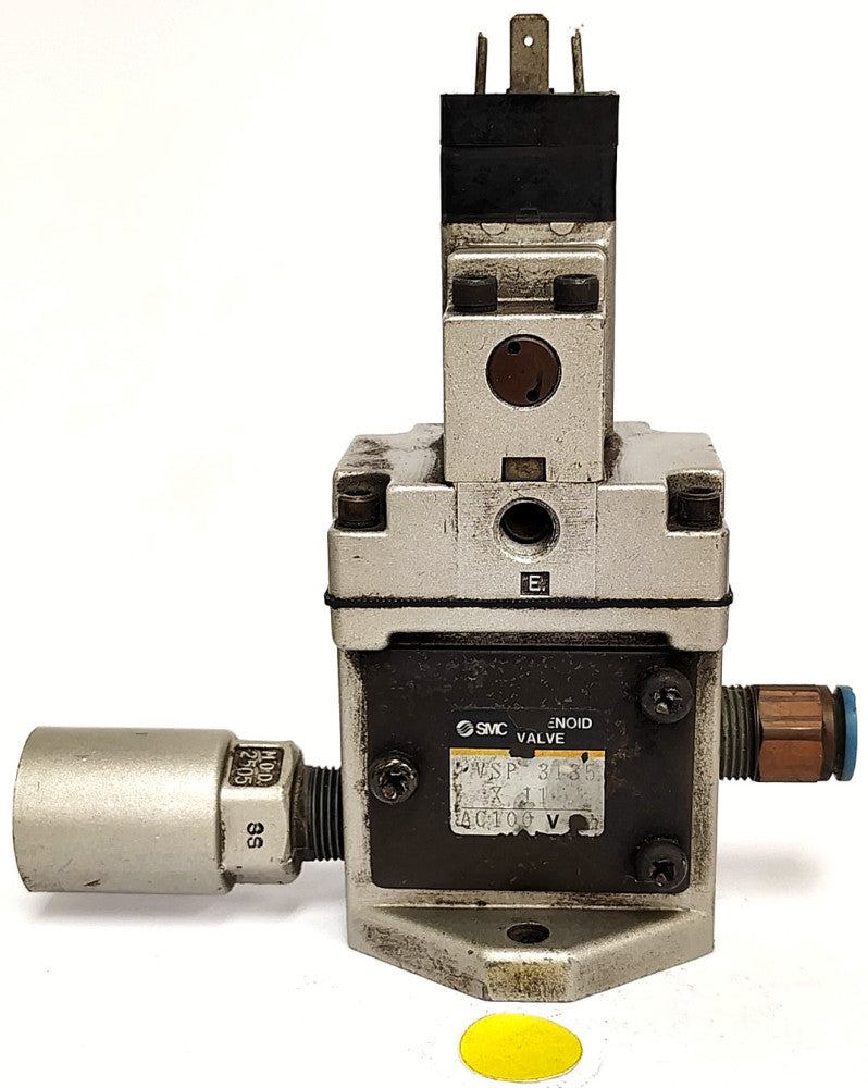 SMC PNUEMATIC SOLENOID VALVE MOD 2505 115V 3/8" NPT PORT VSP3135 AC100