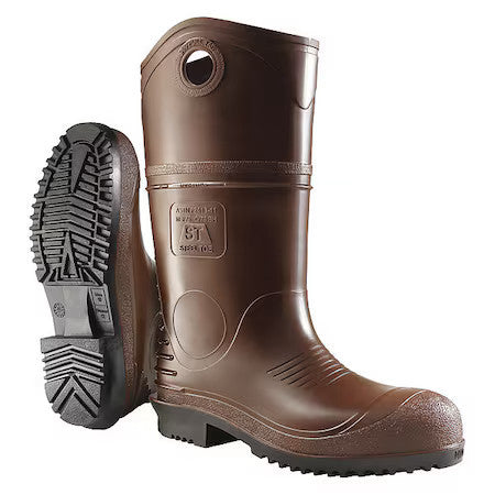 Dunlop 8408633 Men's Durapro Xcp Rubber Boot, Steel Toe, 14" Height, Brown, 15