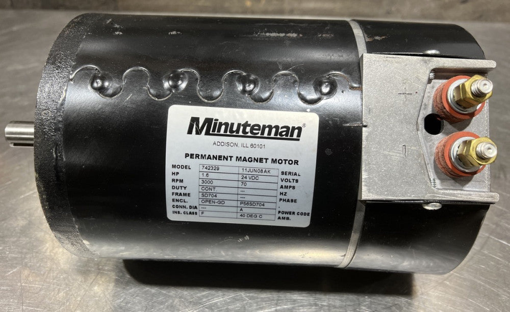 Minuteman Part # 742329 Motor, 1.6 Hp 3000 Rpm 24VDC Nos Surplus No Box