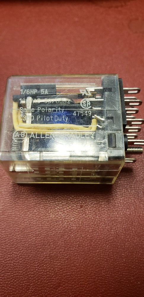NEW ALLEN BRADLEY 47549 RELAY 1/6HP 5A 50/60HZ ( B2-2A)