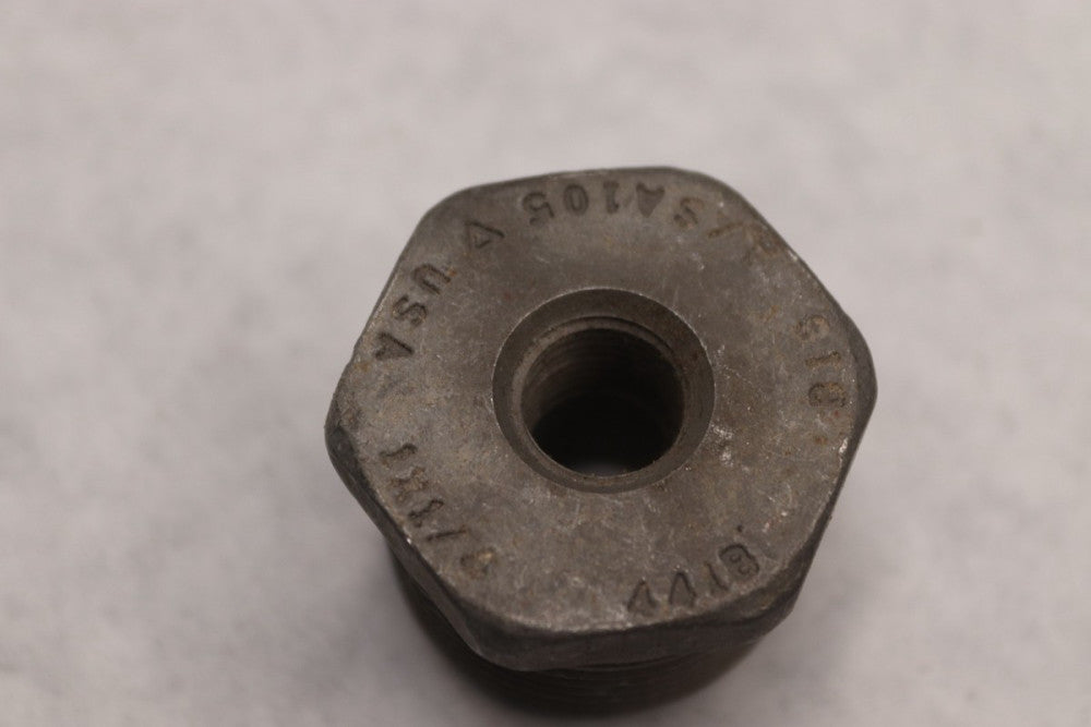 Threaded Hex Reducing Bushing 1" X 1/4" Carbon Steel 