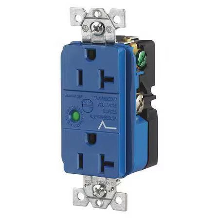 Bryant Sp53a Straight Blade Receptacle, 5-20R, 20 A, 125V Ac, 2 Pole, 3 Wire,