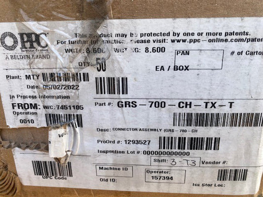 (50 PACK) CORNING GRS Series GRS-700-CH-TX-T Trunk and Distribution Connector