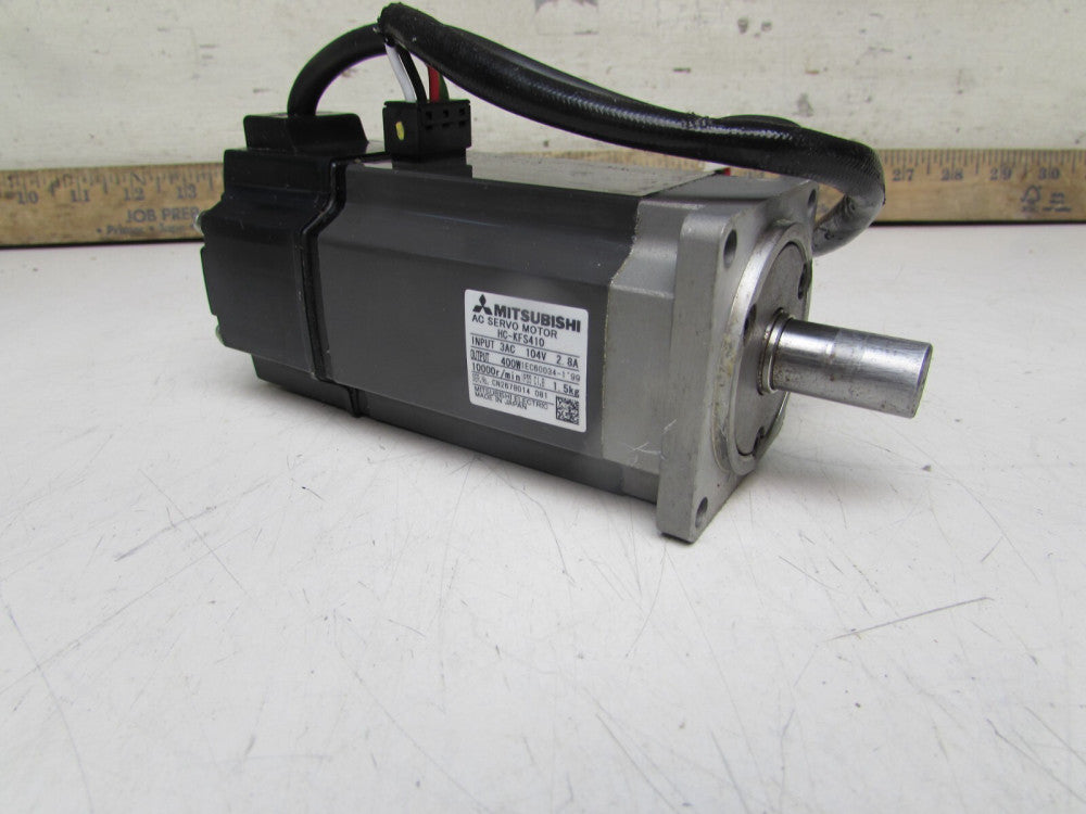MITSUBISHI SERVO MOTOR HC-KFS410 104V 2.8A 400W-OUT 1000R/MIN XLNT USED TAKEOUT!