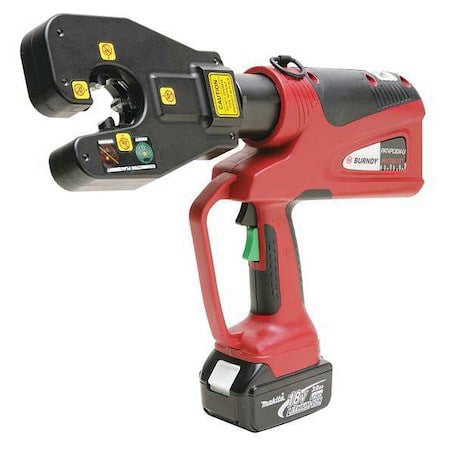 Burndy Pat4pc834li Battery Operated 4 Point Crimping Tool 6 Ton, 18V Lithium