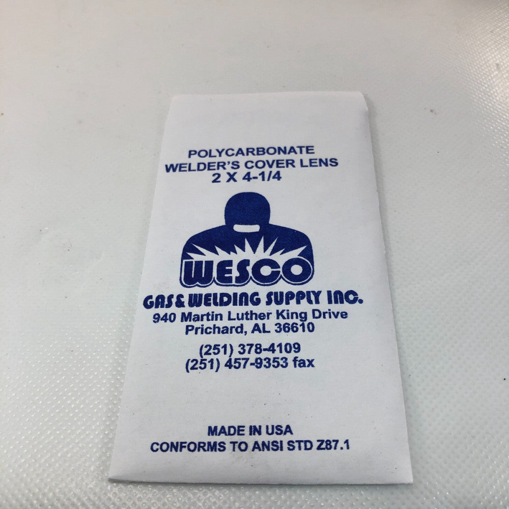 (Box of 100)  Wesco 2" X 4-1/4"  Welders Plastic Cover Lens   (Made in USA)
