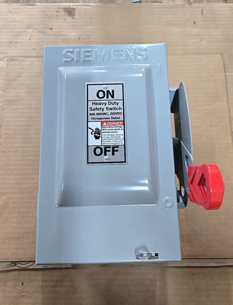 SIEMENS NON FUSED HEAVY DUTY INDUSTRIAL SAFTEY SWITCH HNF361 NNB