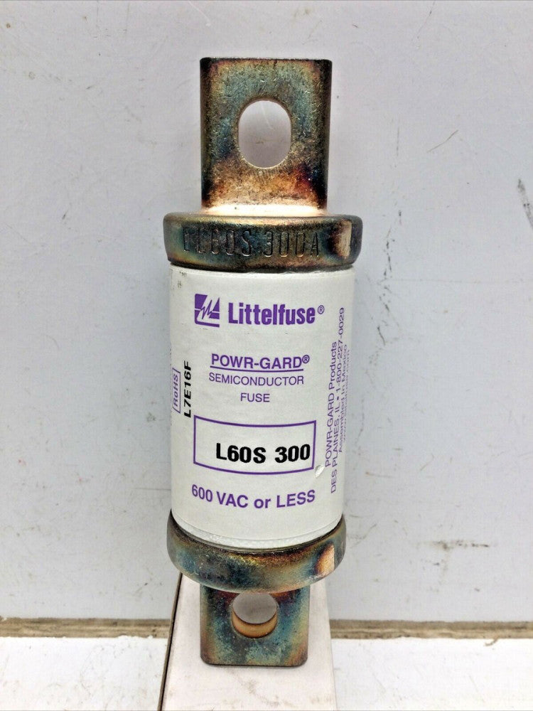 LITTELFUSE L60S 300 POWR-GARD SEMICONDUCTOR FUSE 300 AMP 600VAC