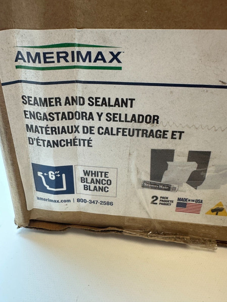 Amerimax 4700825 Aluminum White Seamer & Sealant 2 Packs 6" Case of 5 - NEW