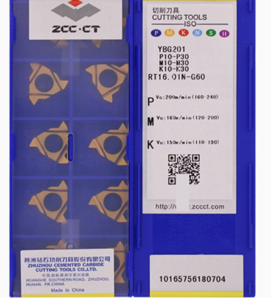 10PCS/New ZCCCT RT16.01W-G60 YBG201 CNC Blade Set