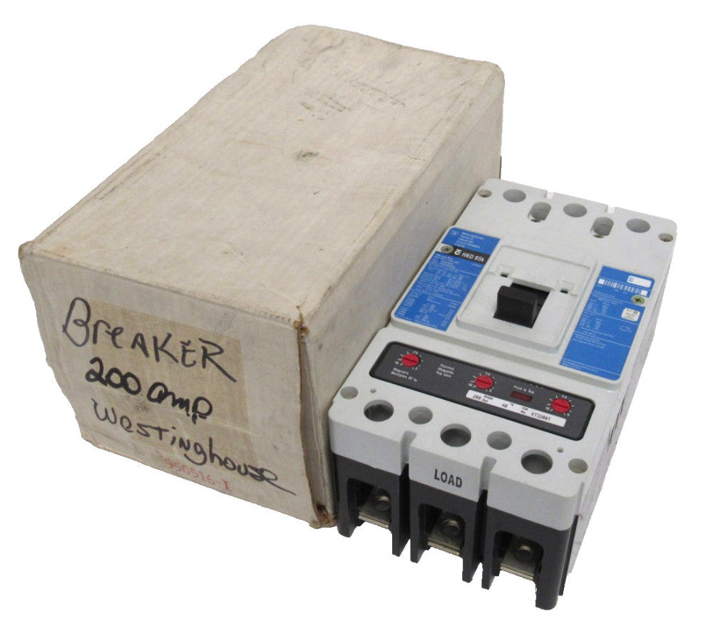 NEW WESTINGHOUSE HKD3400F CIRCUIT BREAKER 200A 1492D82G03 KT3200T