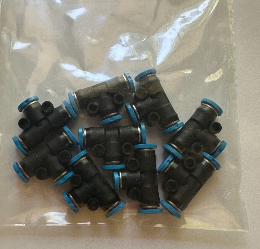 Festo QSMT-4 Mini Push-In Tee Connector 4mm (Lot of 9) 153366 - New Fast Ship