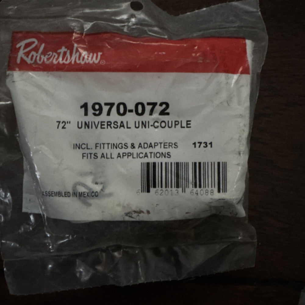 Robertshaw 1970-072 Universal Uni-Couple 72” Length Incl. Fittings & Adapters