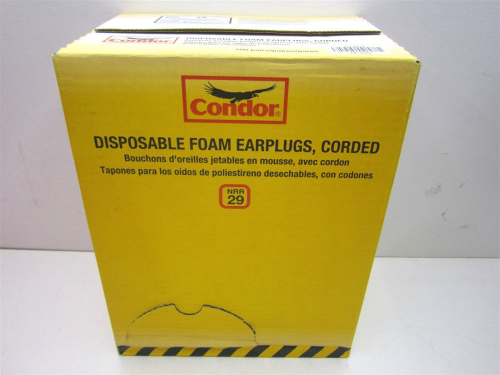 (399-1101PL) 29 dB NRR Cylinder Disposable Roll-Down Corded Ear Plugs - Qty 200