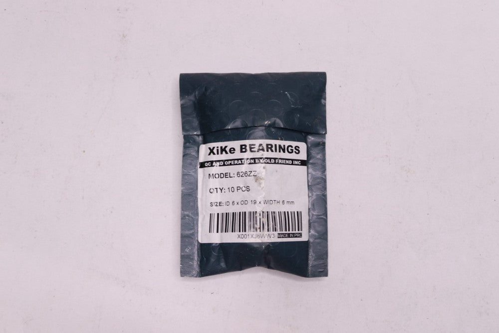 (10-Pcs) Xike Bearings Deep Groove Ball Bearing 6 x 19 x 6 mm 626ZZ