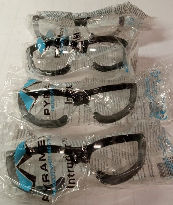 LOT OF 4) NEW PYRAMEX INTRUDER SAFETY GLASSES ANSI Z87 S4110STFP