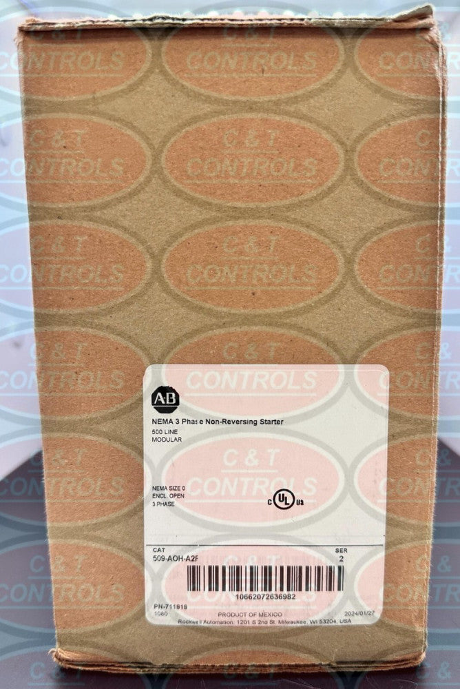 Allen Bradley 509-AOH-A2F Size 0 208V Starter New In Box USA Stock