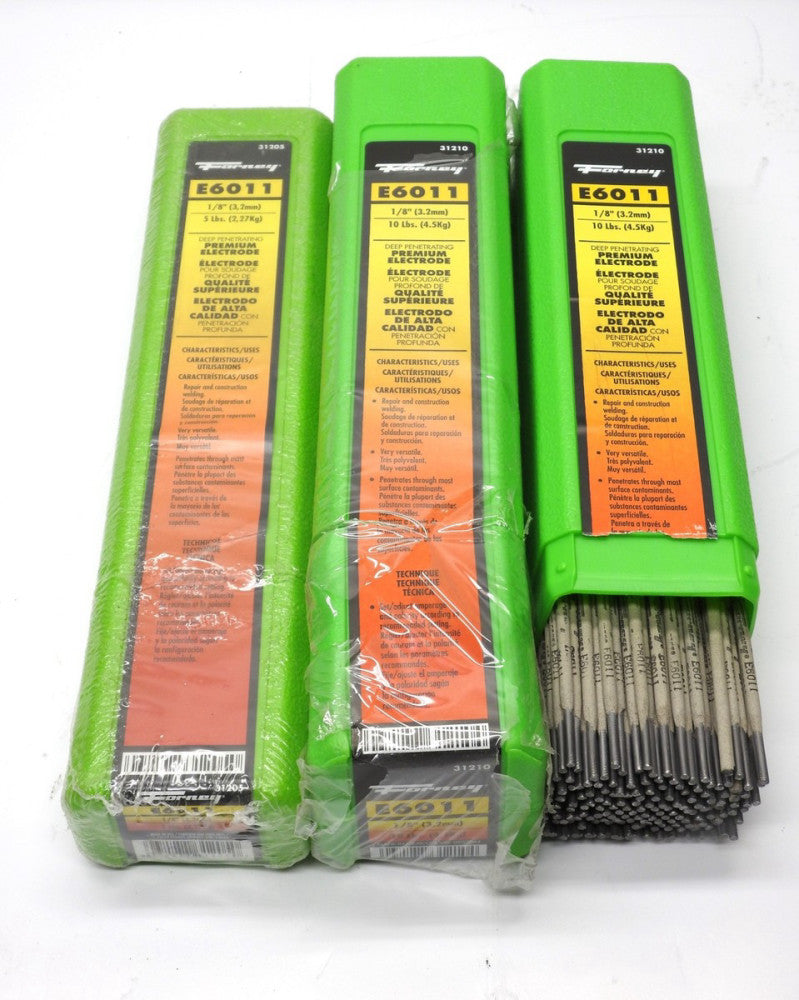 Forney E6011, STEEL ELECTRODE, 1/8 IN  (25 LBS total) NEW