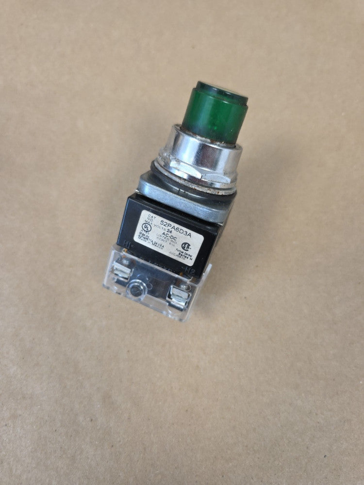 FURNAS 52PA6D3A /H PUSH BUTTON GREEN 24V W/ 52BJK /H CONTACT BLOCK