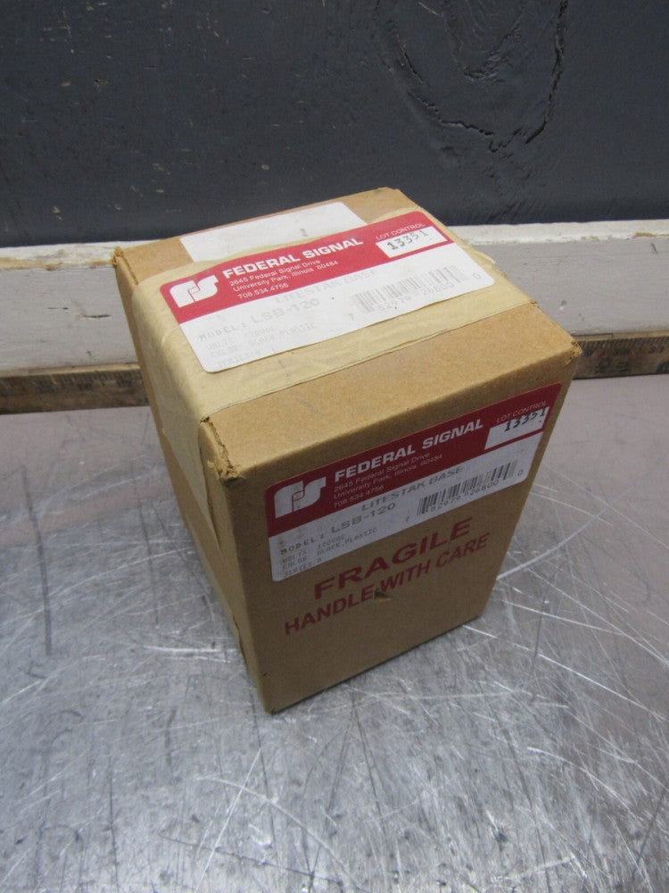 FEDERAL SIGNAL LITESTAK BASE LSB-120 BLACK NEW IN BOX **FACTORY SEALED** !! M/O