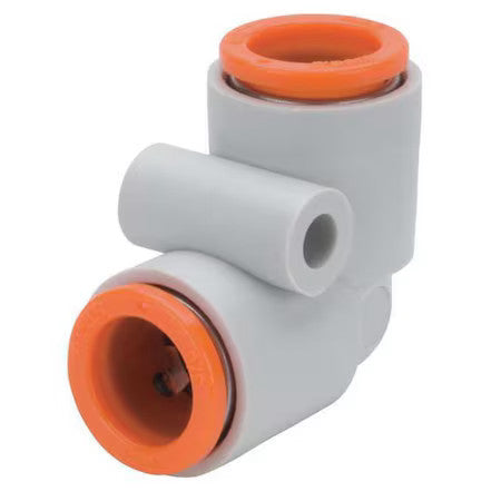 Smc Kq2l06-00A Push-Fit Elbow Fitting, Push-To-Connect X Push-To-Connect, 6Mm