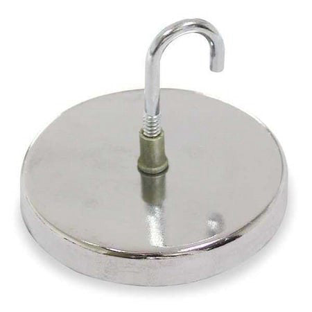 Zoro Select 6Ya67 Round Base Hook Magnet,Max Pull 20 Lb