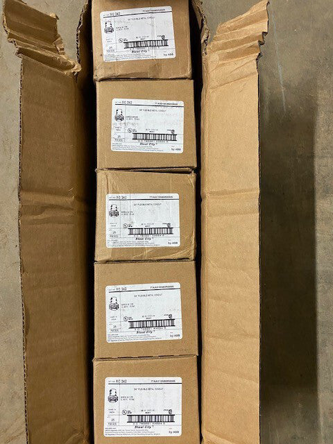 (125 PACK) THOMAS & BETTS XC 242 3/4" Zinc Die Cast Flexible Metal Conduit