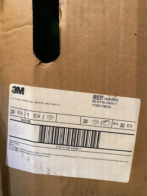 3M 1424-XR/ID 4" Extended Range Ball Marker-Wastewater Lot of 30 Green (NEW)