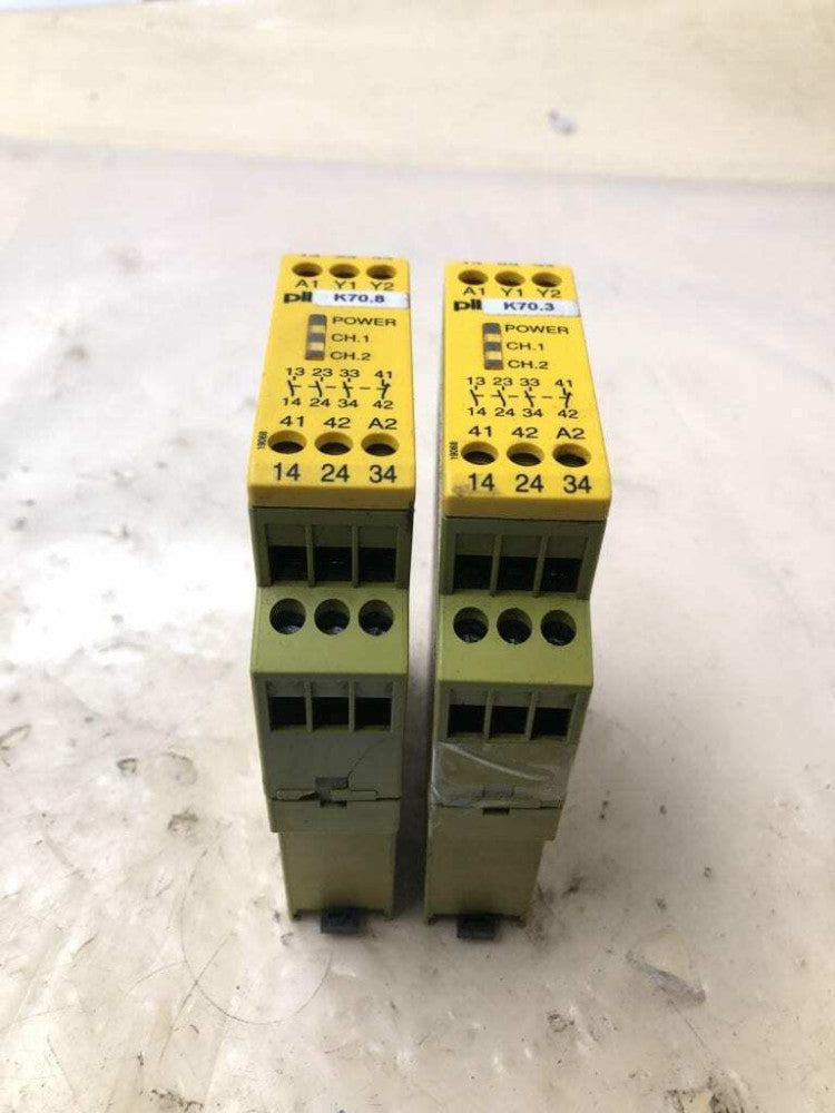 Pilz PNOZX1 Safety Relay 24VAC/DC 3N/O 1N/C -Lot of 2