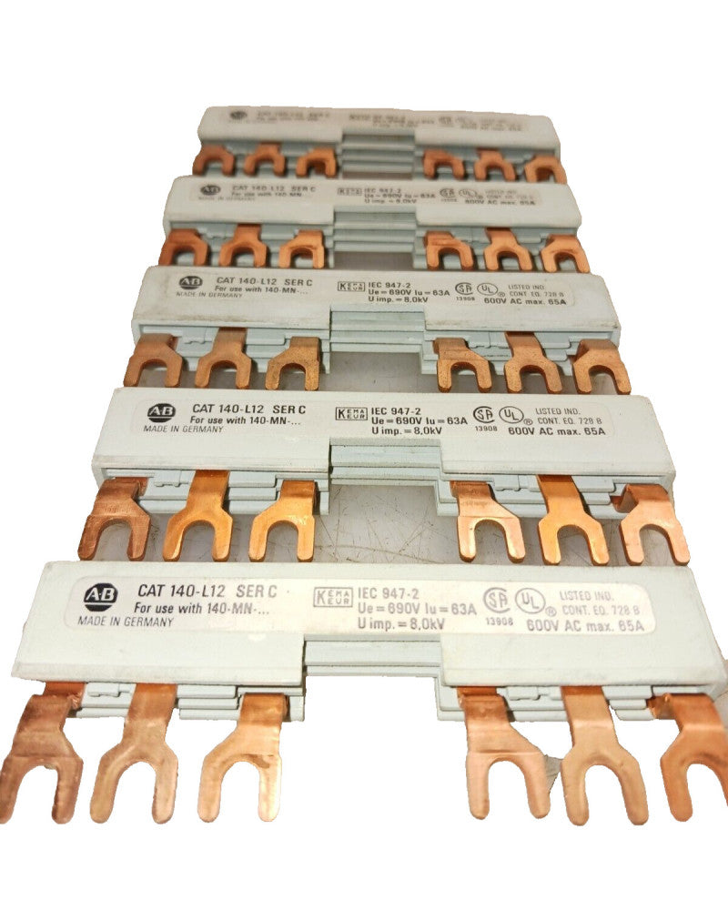 5) NEW ALLEN BRADLEY 140-L12 TERMINAL LINK FOR REVERSING STARTER  LOT OF 5