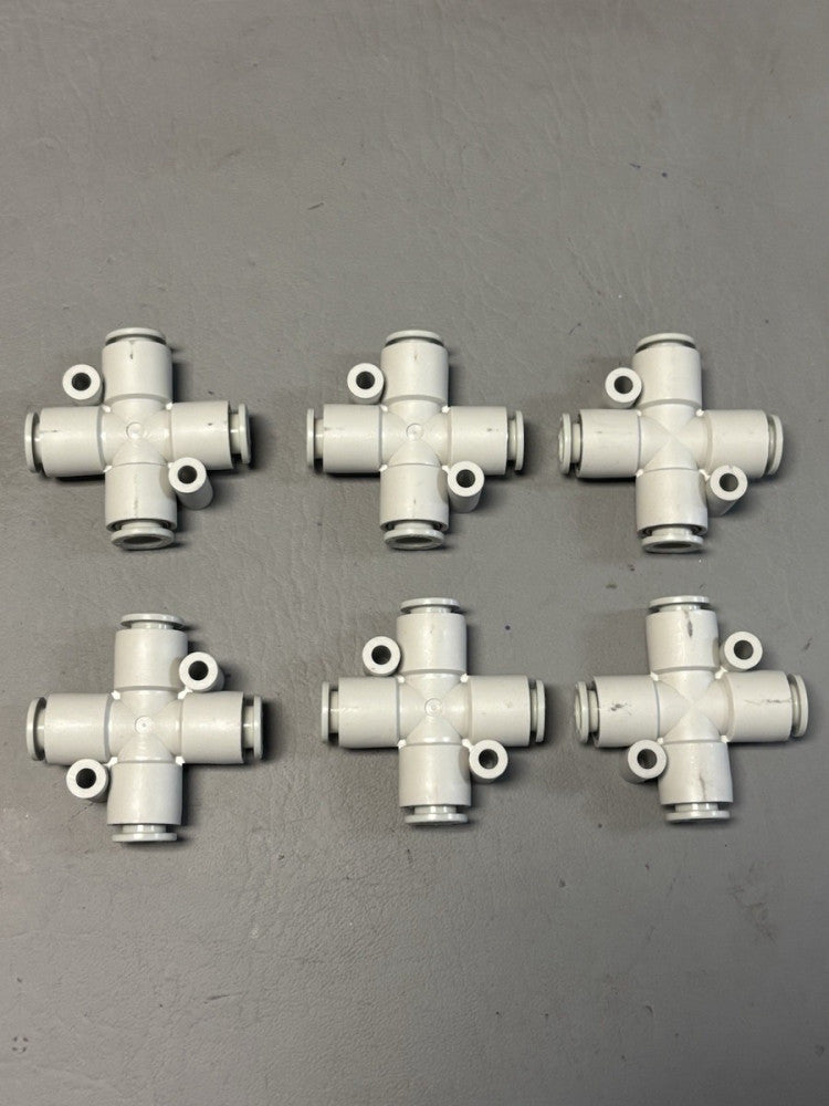 6- SMC KQ2TW08-00 4 Way Fitting Union Tee