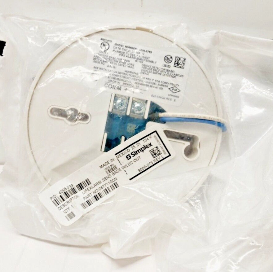 NEW SIMPLEX LIFEALARM SENSOR BASE W/LED OUT  0677110CN