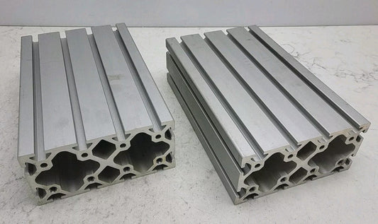 2 Pk 80 x 160 x 260mm T-Slot Extruded Aluminum 6-1/4 x 3-1/8 x 10-3/16" 12 Slot