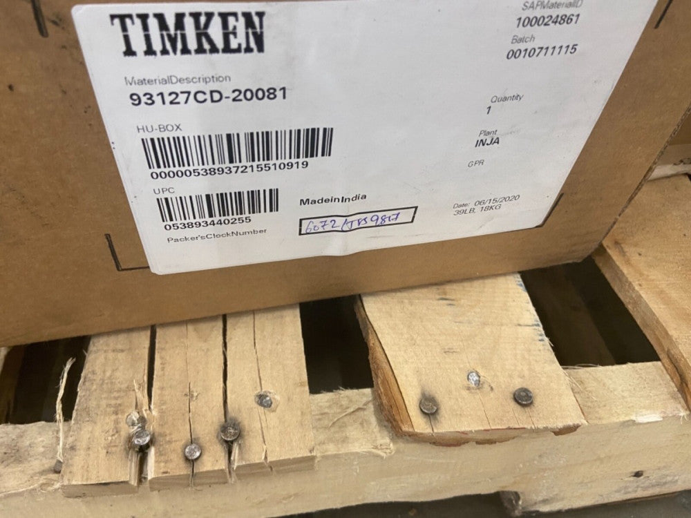 Timken 93127CD Tapered Roller Bearing Cup - Double Cup, 12.5000 in OD, 4.3750