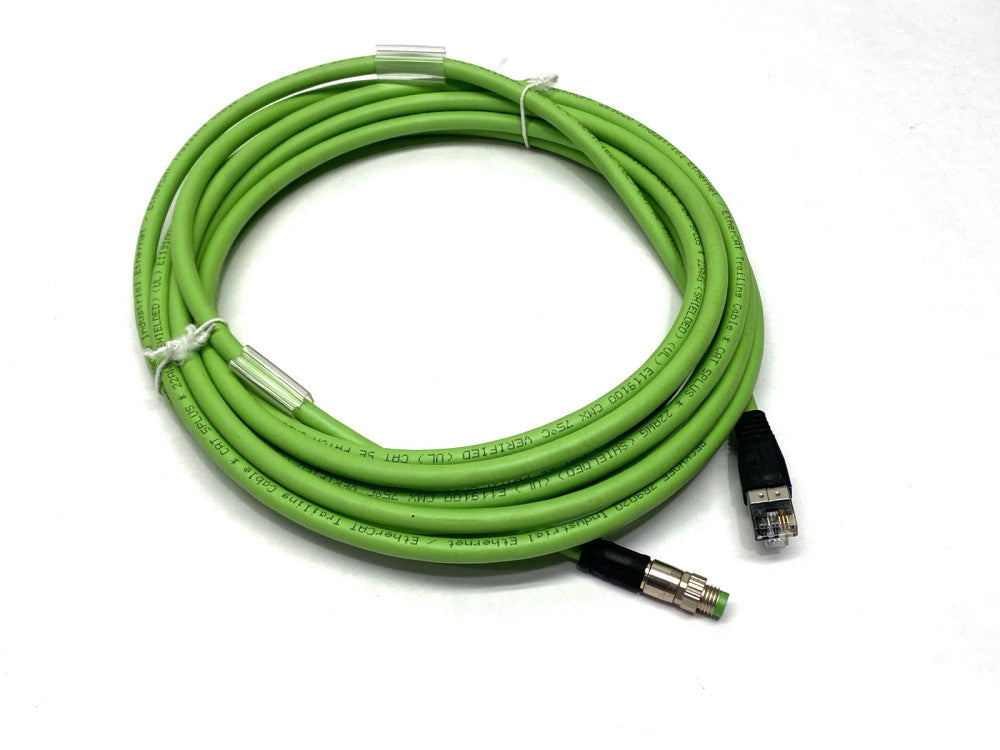 Beckhoff ZK1090-3191-1050 Double-Ended Ethernet Connector Cordset F RJ45 to M M8