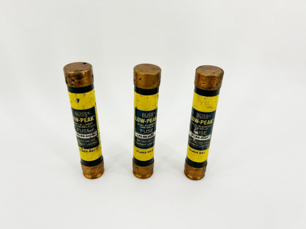 Lot of 3 New Buss lLPS-RK-60SP Fuses 600VAC 300VDC