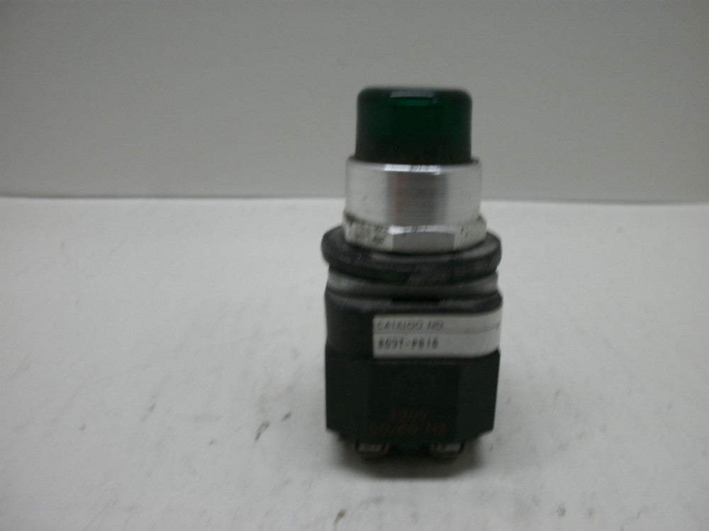 ALLEN BRADLEY 800T-P16GA SER N PILOT LIGHT PB 30MM GREEN 120V TRANSFORMER INCAND