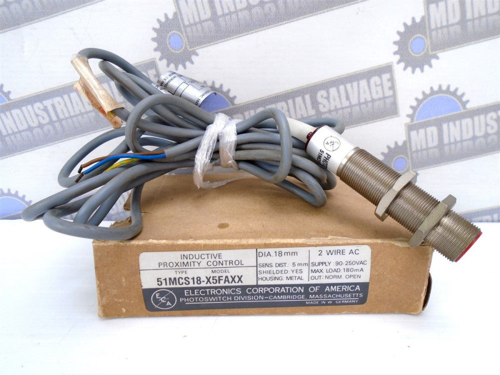ELECTRONICS CORP - 51MCS18-X5FAXX - INDUCTIVE PROXIMITY SENSOR 18mm 20-250VAC