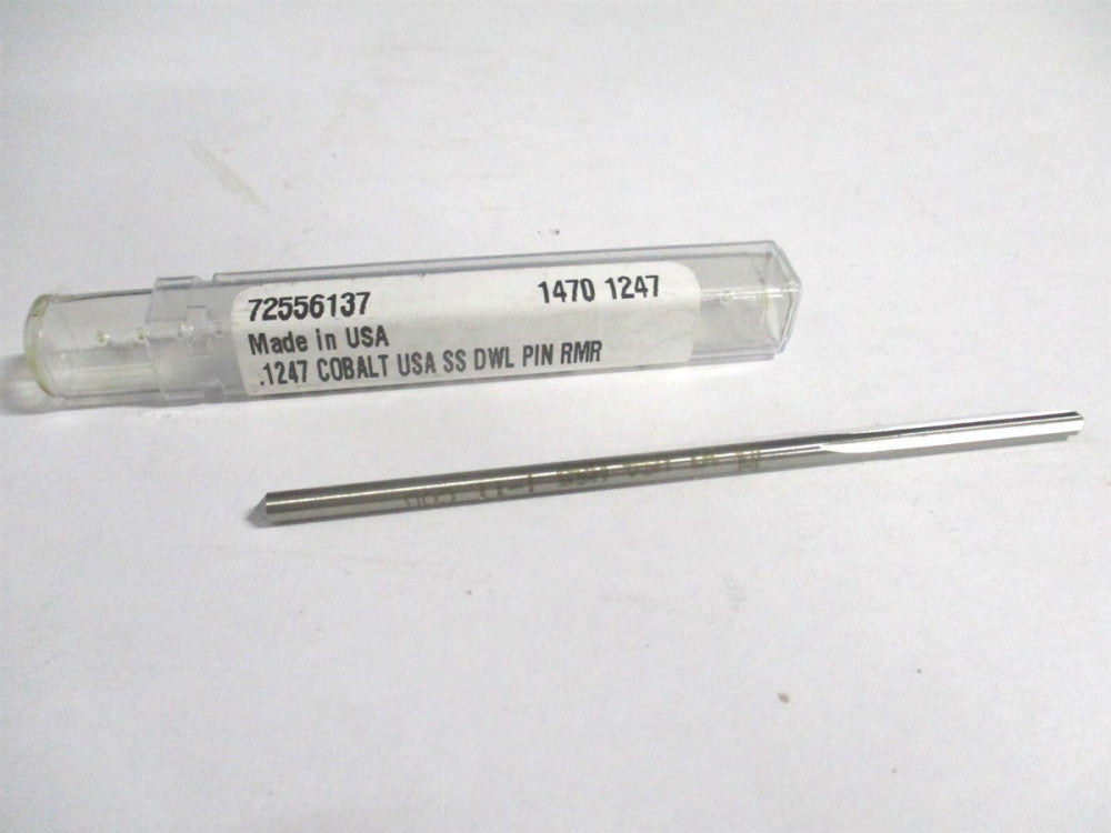 (1470-0.1247) 0.1247" Straight Flute Cobalt 4-Flute Dowel Pin Chucking Reamer 