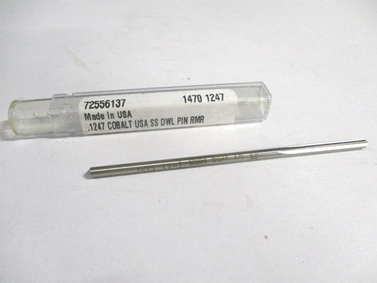 (1470-0.1247) 0.1247" Straight Flute Cobalt 4-Flute Dowel Pin Chucking Reamer 