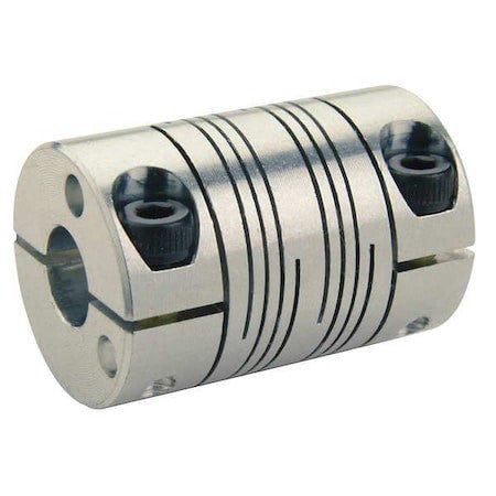 Ruland Fcr12-4-3-A Coupling,6 Beam Clamp,Bore 1/4 X 3/16 In
