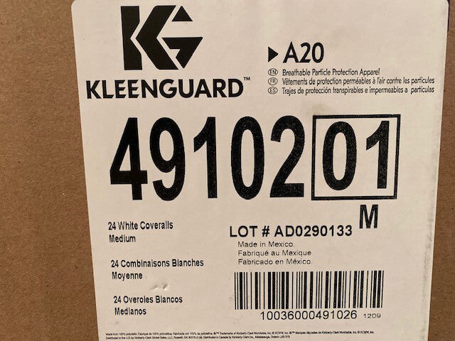 (Case of 24) Kimberly-Clark KLEENGUARD A20 Breathable Particle, 49102, Medium