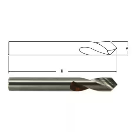 LINK 97-L2-386 3/8 X 2 HSS 120 Degree Spot & Center Drill