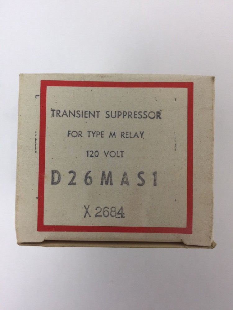 CUTLER HAMMER D26MAS1 TRANSIENT SUPPRESSOR FOR TYPE M RELAY 120 VOLT