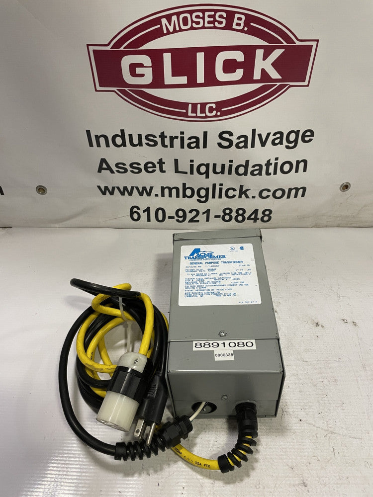 Acme Transformer 1-1-81052 0.75KVA Transformer 1PH 120/240V 12/24V