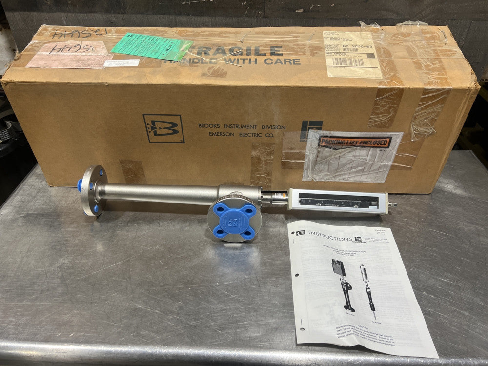 Brooks Instrument 3623A11E2C1Z1915618-1A1Z118 Variable Area Flow Meter Nos