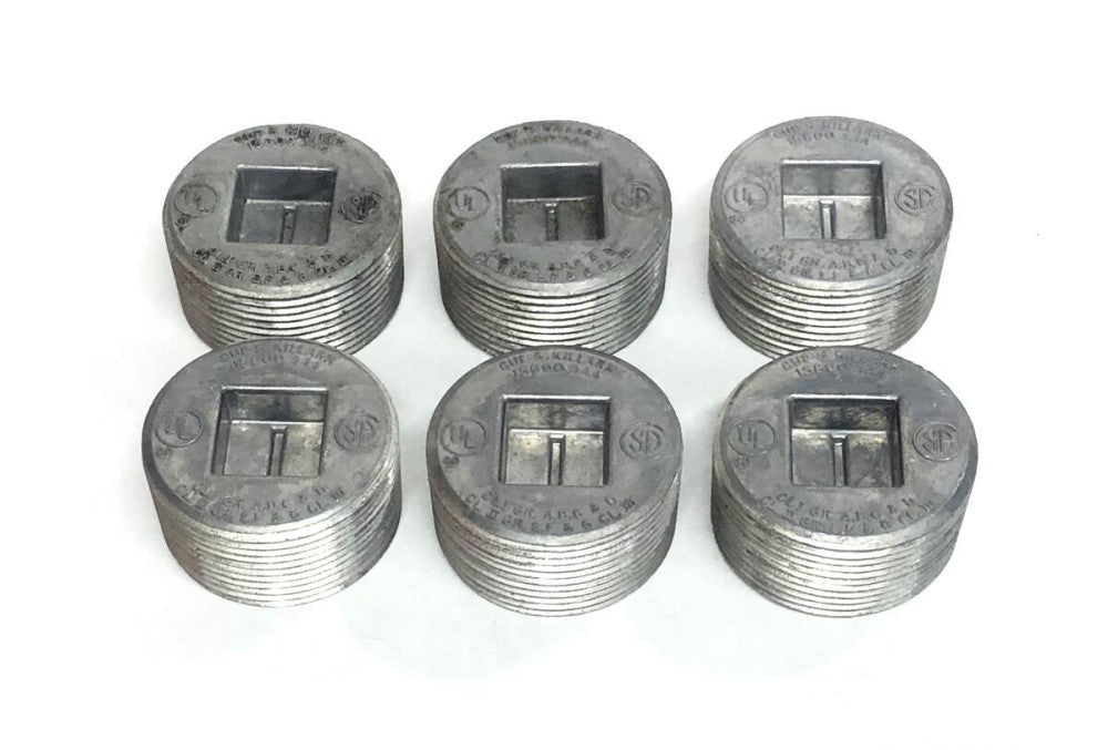 Killark Cup-5 1.88 Inch OD 1.49 Inch ID Close Plug 15800-AAA [Lot of 6] NOS