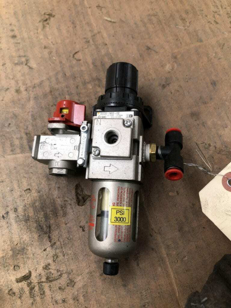 SMC AW20-N02-CZ 1/4" Filter Regulator 7-125PSI