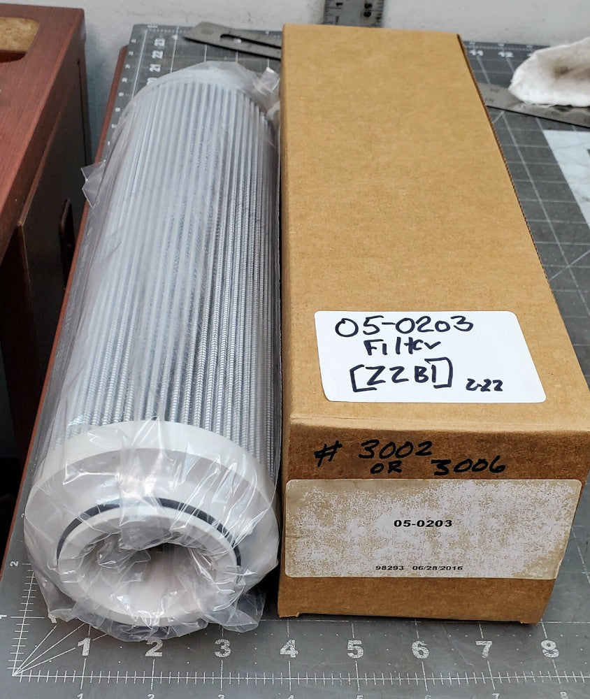 12.66” X 3.62” PLEATED 10 MICRON MICROGLASS FILTER ELEMENT FMC 05-0203 [Z2B1] 